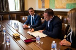 Kubrat Pulev gave a talk at an event marking the 100-year anniversary of the University of Economics – Varna