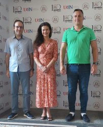 Pictured from left to right, Ch.Assis.Prof. Petar Petrov, Ph.D., Slavena Tsoneva, Ph.D. and Emil Velinov, Ph.D. 