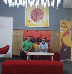 Pictured from left to right, Emil Velinov, Ph.D. and Ch.Assis.Prof. Petar Petrov, Ph.D.