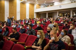 Kubrat Pulev gave a talk at an event marking the 100-year anniversary of the University of Economics – Varna